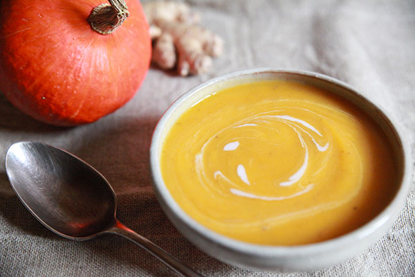 Velouté de potimarron au gingembre
