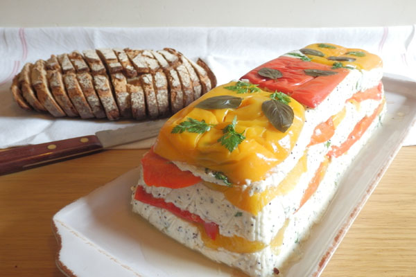 Terrine de brousse aux poivrons