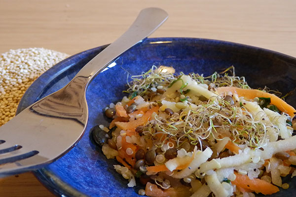 Salade de quinoa et lentilles