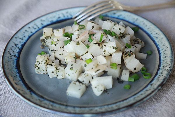 Poêlée de navets fondants à l'ortie