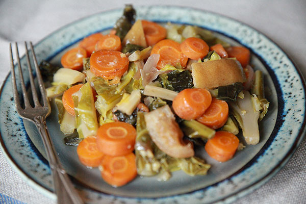 Chou au gingembre et citron confit