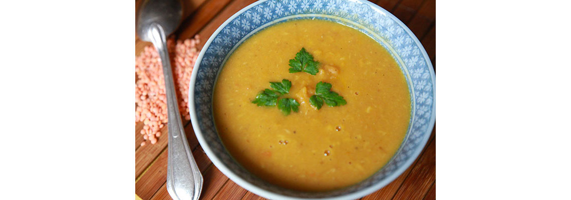 Soupe aux lentilles corail