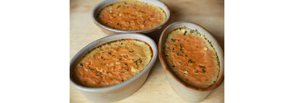Soufflé gratin de patate douce à l’ortie